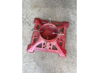 Red Cast Iron Christmas Tree Stand