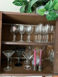 Clear Glass Lot Bowls Mugs Wine Martini Glass