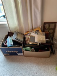 Two Boxes Of Misc Picture Frames