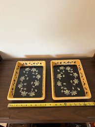 Two Floral Small Bakeware Dishes