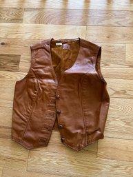Vintage  Leather Vest Size Small