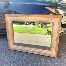 Gorgeous Wooden And Tin Renzo Natural Mirror From Pier 1 (47' X 35' X 2')