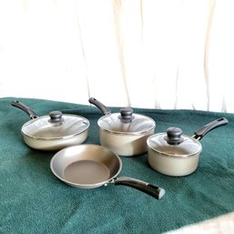 3 Tramontina Pots With Lids And 1 Pan No Lid