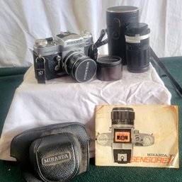 Miranda Sensorex 2 Camera, Booklet, Case,  Additional Lens In Case And Extra Parts *Untested