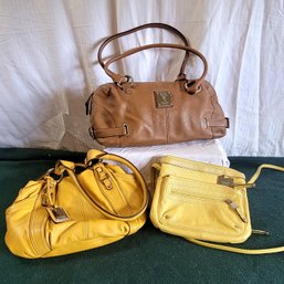 3  Tignanelo Leather Handbags