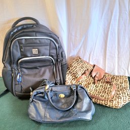 Tommy Hilfiger Leather Purse,  Etienne Aigner Bag And Bruno Cavalli Laptop Backpack