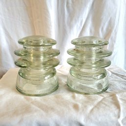 Pair Of Vintage Armstrong Glass Insulators