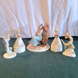 Ceramic Lefton Figurines, Edna Hibel Figures And Italian Made Statue *Girl Missing Hand