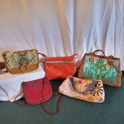 Snake Skin Purse And Other Vintage Bags