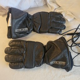 Mens Size Large Leather Heated Gloves By Gerbings Tested And Working