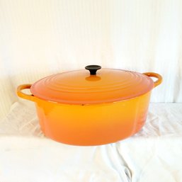 Le Creuset Enameled Orange Dutch Oven * Lid Has A Scratch