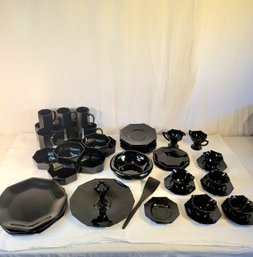 Octime Black Dishes By Arcoroc France