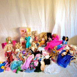 Vintage Barbie Dolls, Furniture And Accessories