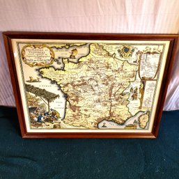 Vintage DANIEL DERVEAUX  MAP FRANCE FROMAIGES ET VIGNOBLES PAID DE COCAGNE