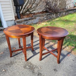 Pair Of Round End Tables