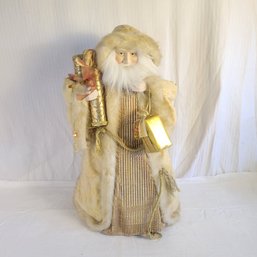 Santa With Porcelain Head And Hands Tree Topper Or Free Standing