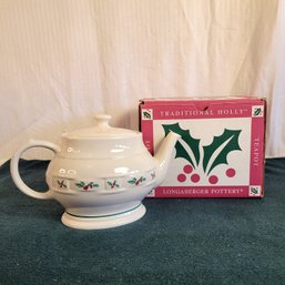 Longaberger Holly  Tea Pot