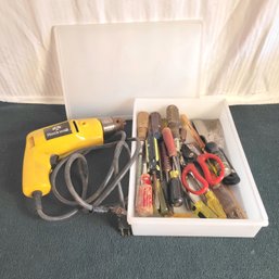 Drill And Box Of Tools