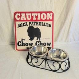 Chow Chow Sign And Food Bowl