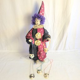 1984 Dakin Clown With Plastic Mask Necklaces