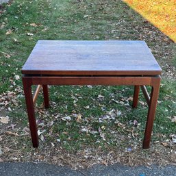 Vintage W. H. Gunlocke Chair Co. Traditional Wood And Metal Coffee Table 27.5' X 17.5'