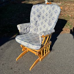 Dutailier Wooden Rocking Chair With Cushion