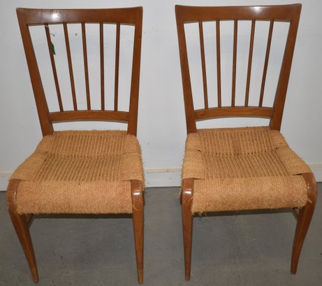 PR. VINTAGE ITALIAN SPINDLE BACK CHAIRS