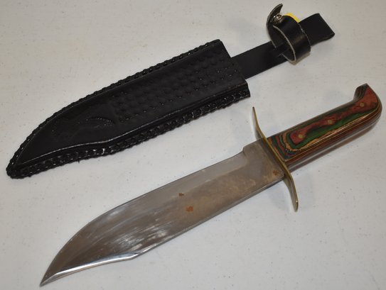 15' PAKISTAN BOWIE KNIFE W/ LEATHER SHEATH