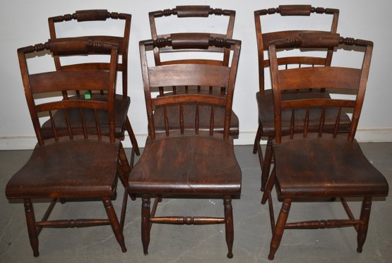 SET (6) 1/2 SPINDLE WINDSOR CHAIRS