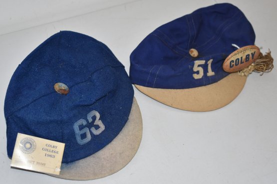 (2) VINTAGE COLBY COLLEGE CAPS