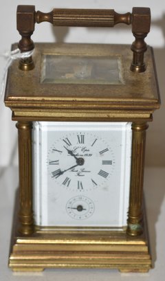 BRASS L'EPEE FRENCH CARRIAGE CLOCK
