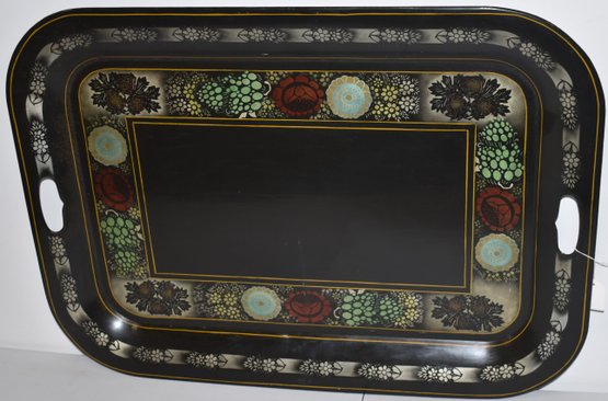 PAINTED TOLEWARE TIN TRAY