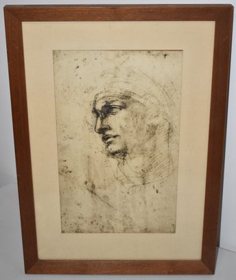 FRAMED PRINT OF ETCHING
