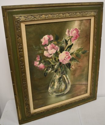 FLORAL STILL LIFE OIL PAINTING