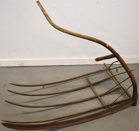 ANTIQUE CRADLE SCYTHE FARM TOOL