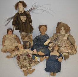 LOT (6) COUNTRY CLOTH DOLLS