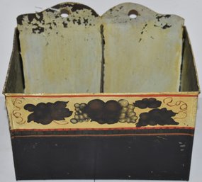 TOLEWARE PAINTED TIN WALL BOX