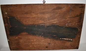 FOLK ART K. EMACK SPERM WHALE PLAQUE