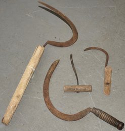 LOT (4) EARLY FARM HAND TOOLS