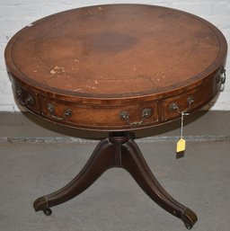 VINTAGE BAKER FURNITURE DRUM TABLE