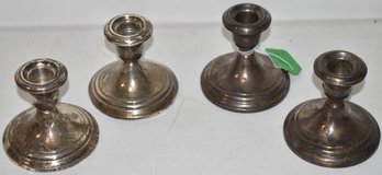 2 PR. WEIGHTED STERLING CANDLESTICKS