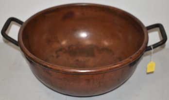 EARLY DOVETAILED COPPER CANDY KETTLE