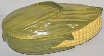 SHAWNEE CORN KING POTTERY COVERED CASSEROLE