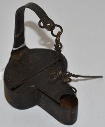 EARLY WROUGHT IRON BETTY LAMP