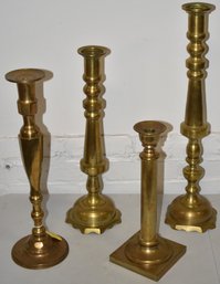 (4) VINTAGE TALL CANDLESTICKS