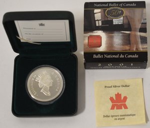 2001 PROOF STERLING CANADIAN DOLLAR COIN