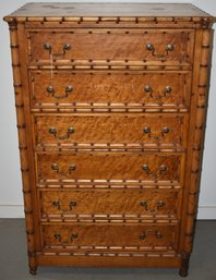 R.J. HORNER FAUX BAMBOO LOCK SIDE CHEST