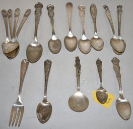 (16) SILVEPLATE SOUV. SPOONS