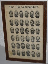 VINTAGE PRINT 'OUR OLD COMMANDERS'