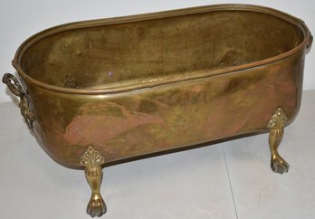 BRASS FOOTED PLANTER